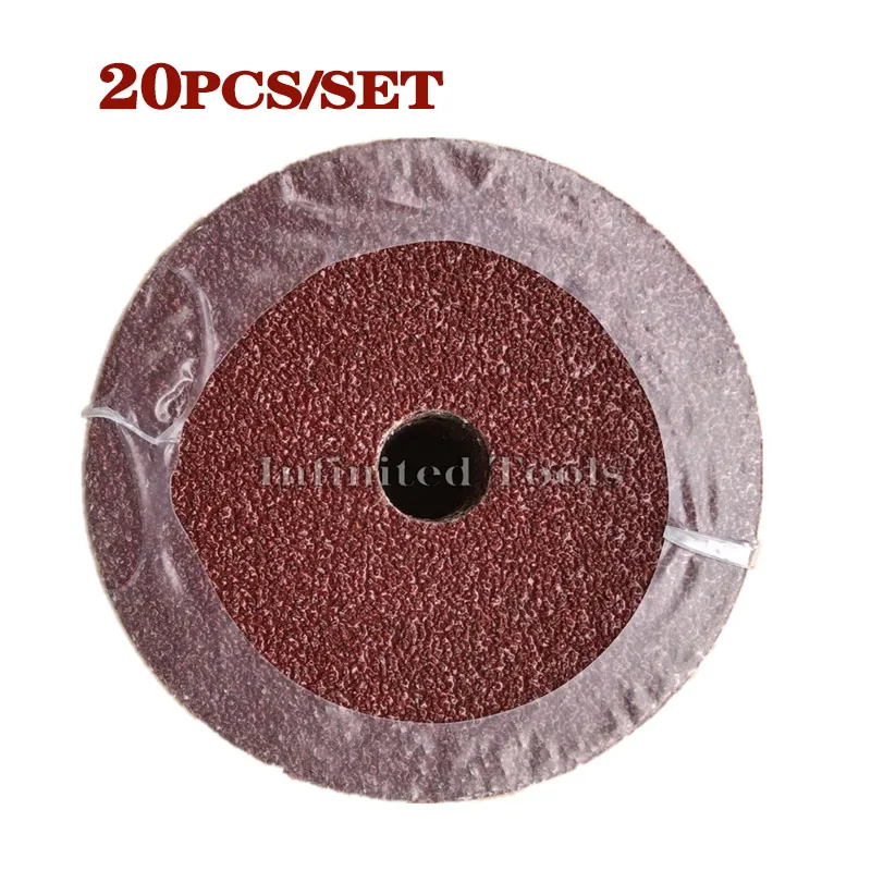 20pcs/Set 5 Inch Resin Fiber Disc Grinding Sanding Discs with 5/8