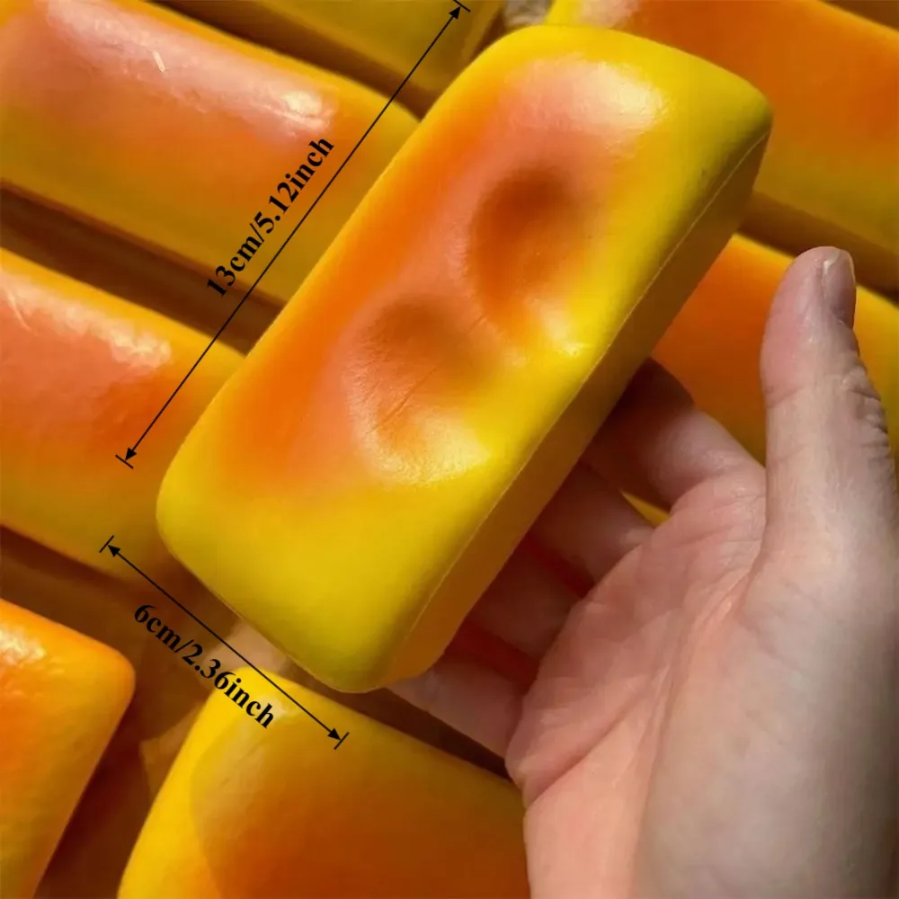 Squishy Simulated Long Bread Squeeze Toy Stress Relief Slow Rising Sensory Fidget for Anxiety ADHD Autism Gift for Kids Adults