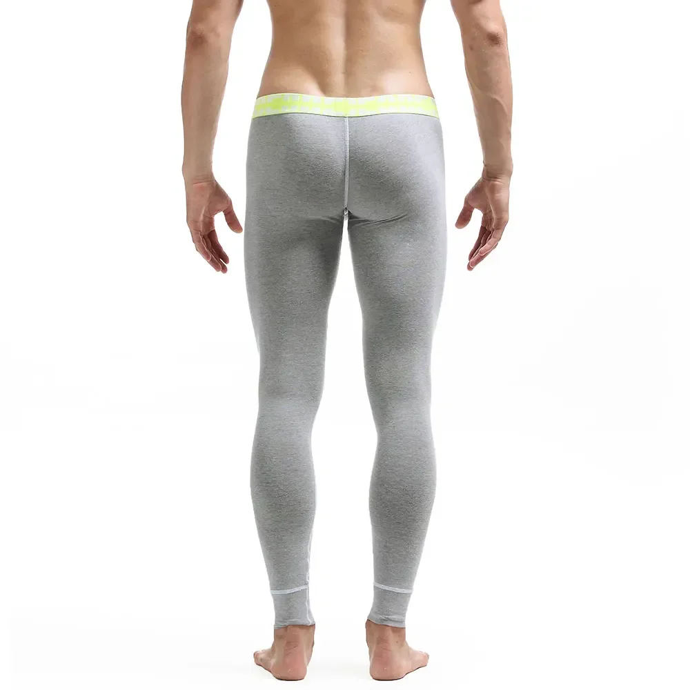 Men Long Johns Men Hot Thin Elastic Line Pants Male Fashion Cotton Sexy warm Long Johns for Underpants Legging Tight winter