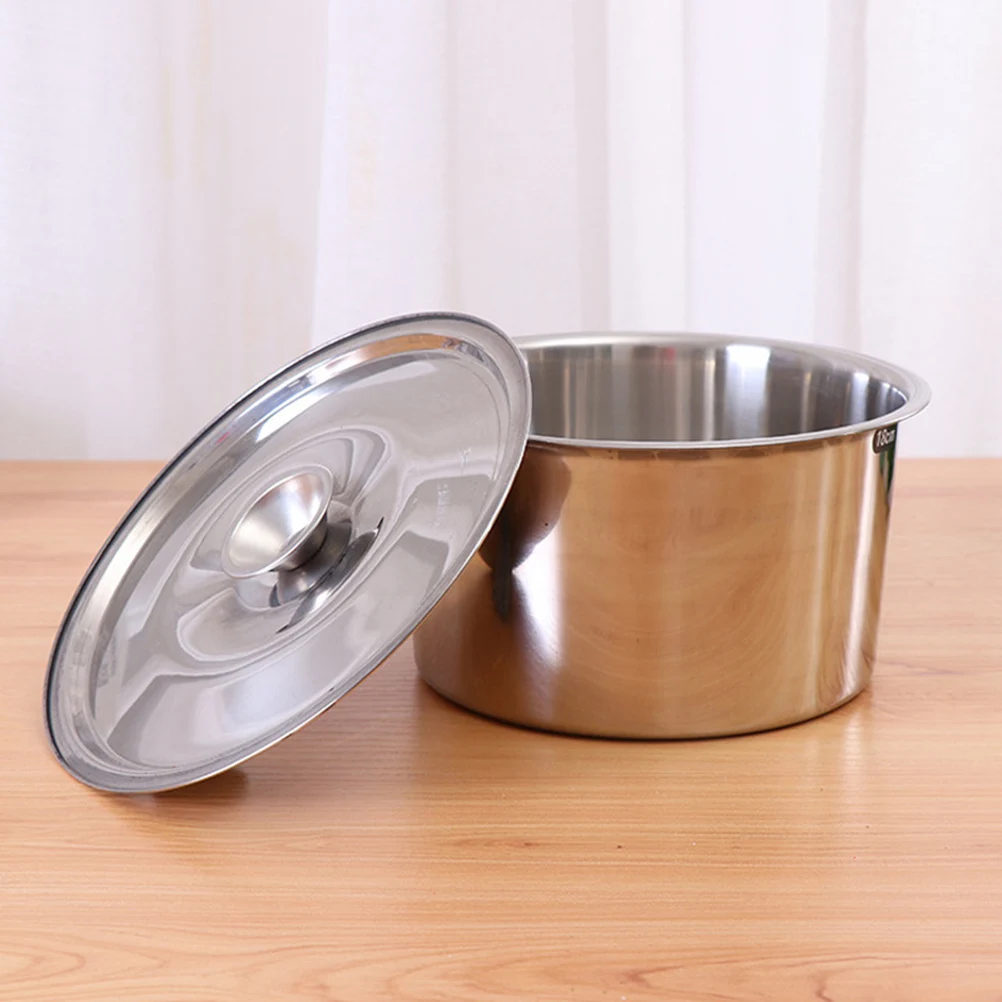 

Stainless Steel Condiment Basin 16X16X9 Cm Silver Deep Bowl For Seasoning Kitchen Use With Cover Household Cooking Utensil