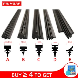 Auto Car All Seasons Windshield Wiper Blades Recargas Natural Rubber Strips Wiper Blade Peças de reposição Todos os Tipos Fit 14 