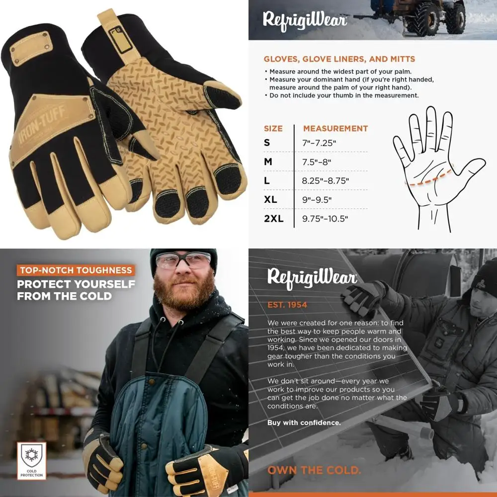 

Insulated Leather Work Gloves with Silicone Grip for Heavy-Duty Protection and Enhanced Grip