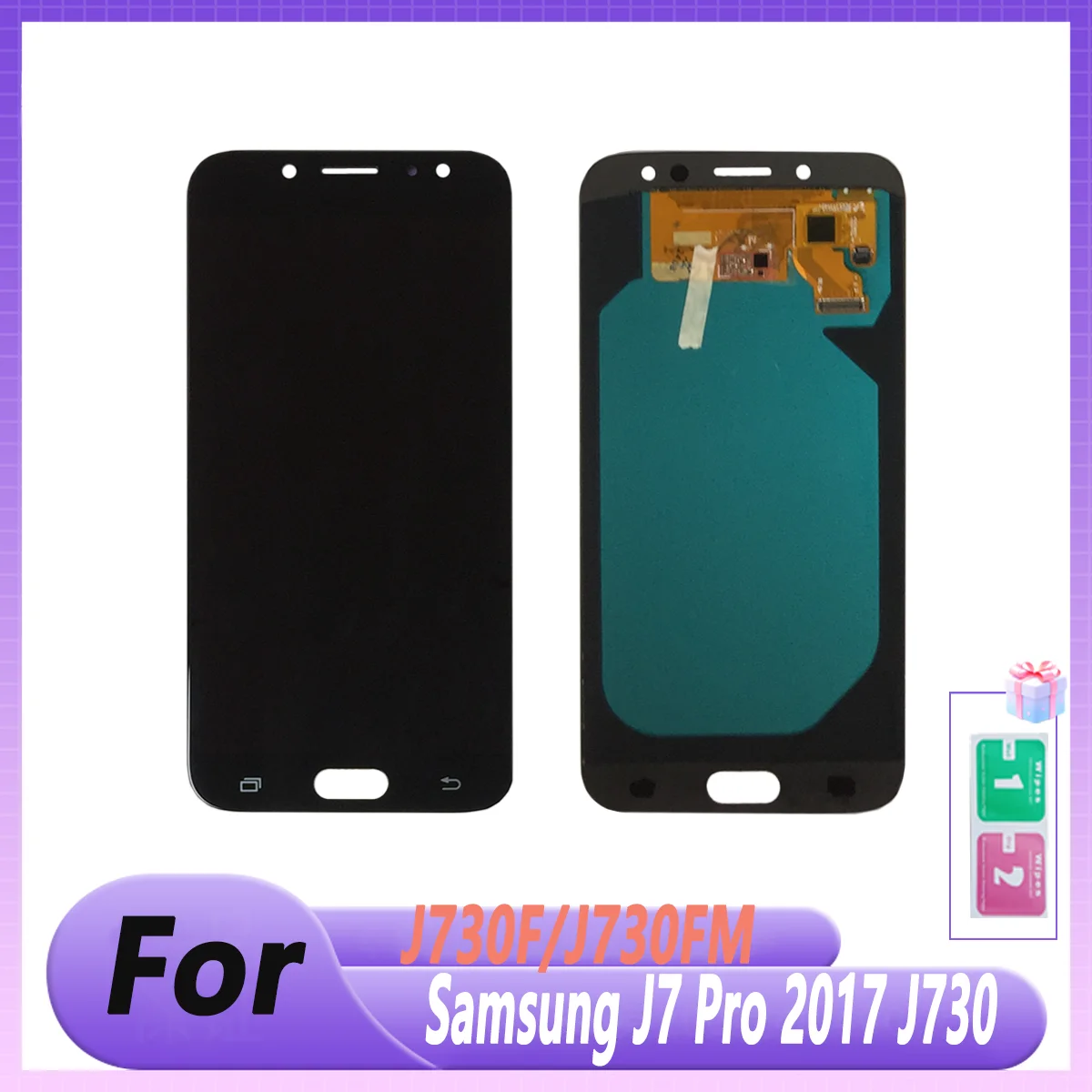 Super oled para samsung j7 pro 2017 j730 display lcd tela de toque digitador assembléia para galaxy j730f/j730fm substituição da tela lcd