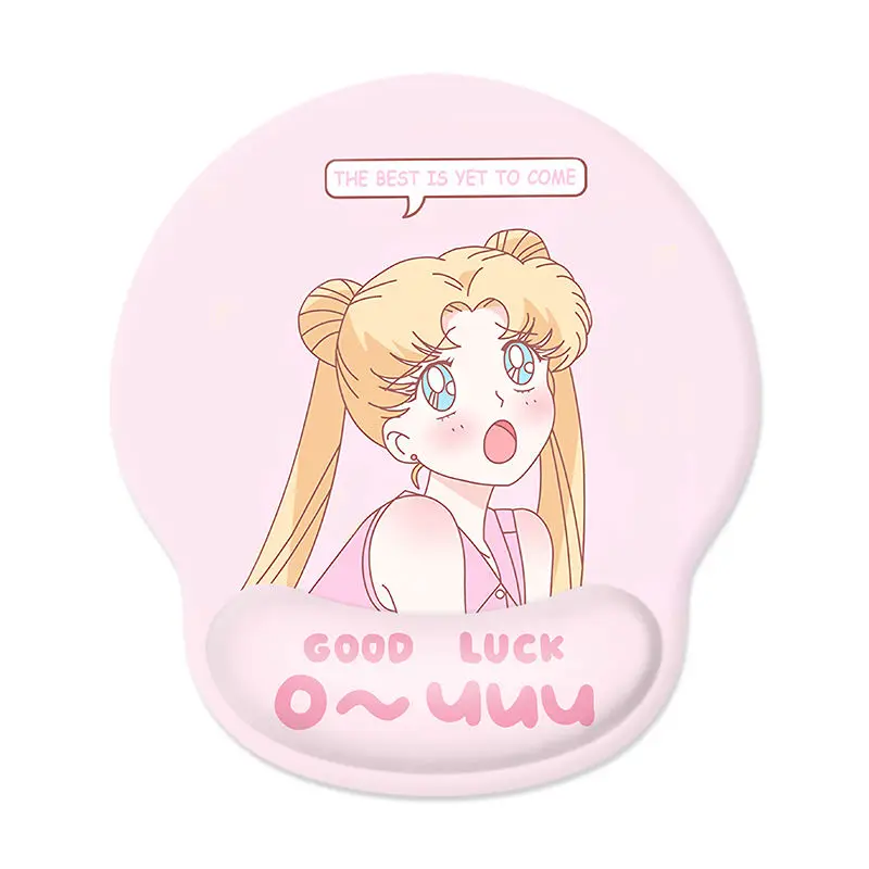 Sailor Moon Office Mouse Pad Cute Cartoon 3D Stereo Silicone Wrist Rest Ins Wind Notebook Keyboard Hand Rest holiday gift view 5