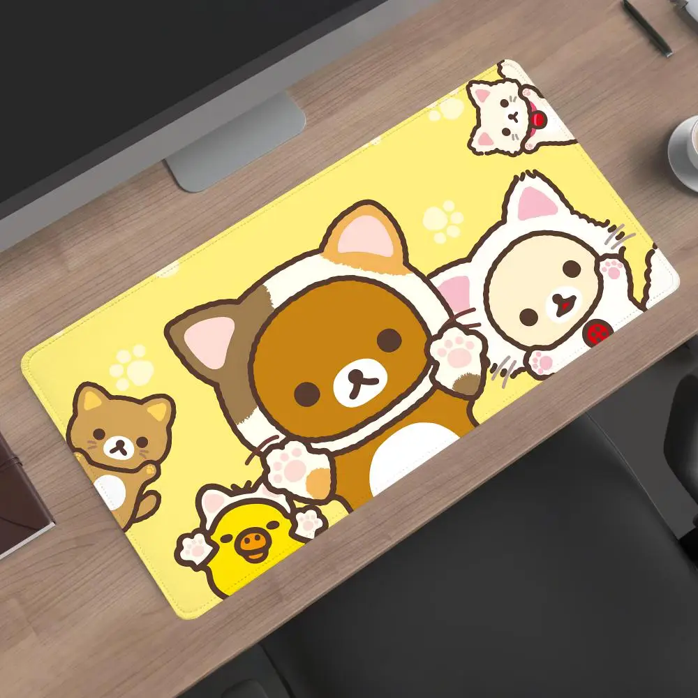 Bear Rilakkuma Mouse Pad Gaming Mouse Pad XXL, Non-Slip, Smooth Surface for Gaming and Office Desk Use