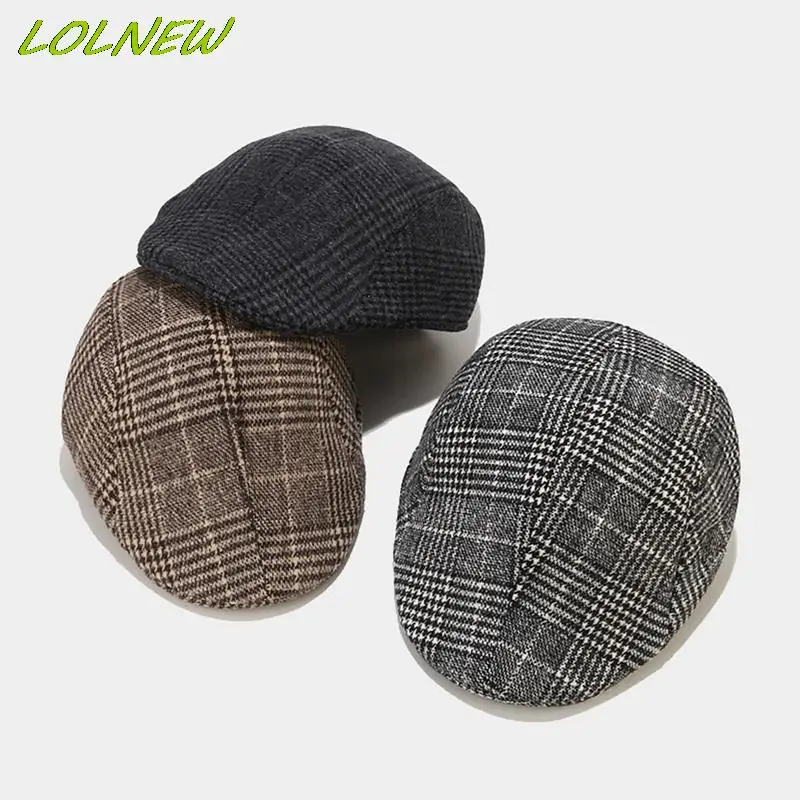 Spring British Style Plaid Berets Hat Color Newsboy Caps Hats Driving Cap Summer Peaky Blinder for Men Women