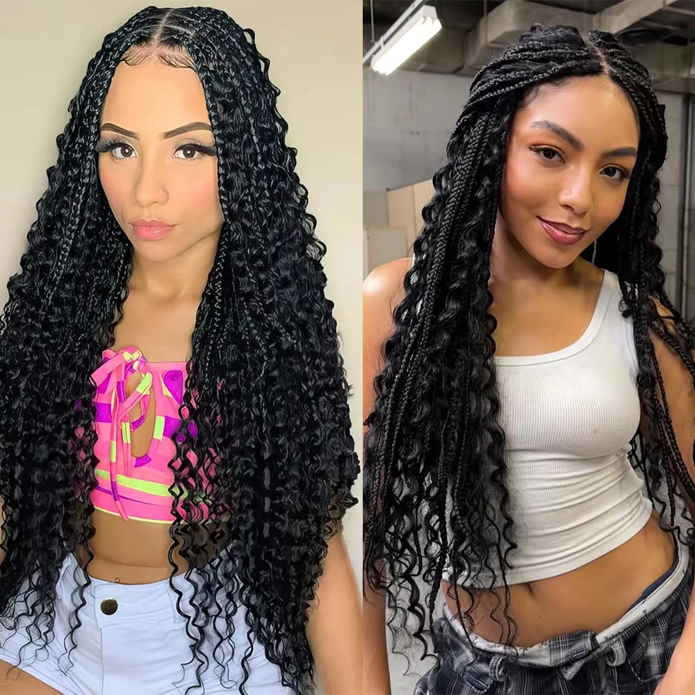 14a boho tranças em massa cabelo humano sem trama 1 3 4 pacote 50/150/200g onda profunda cabelo humano em massa para trança extensões de cabelo tecelagem