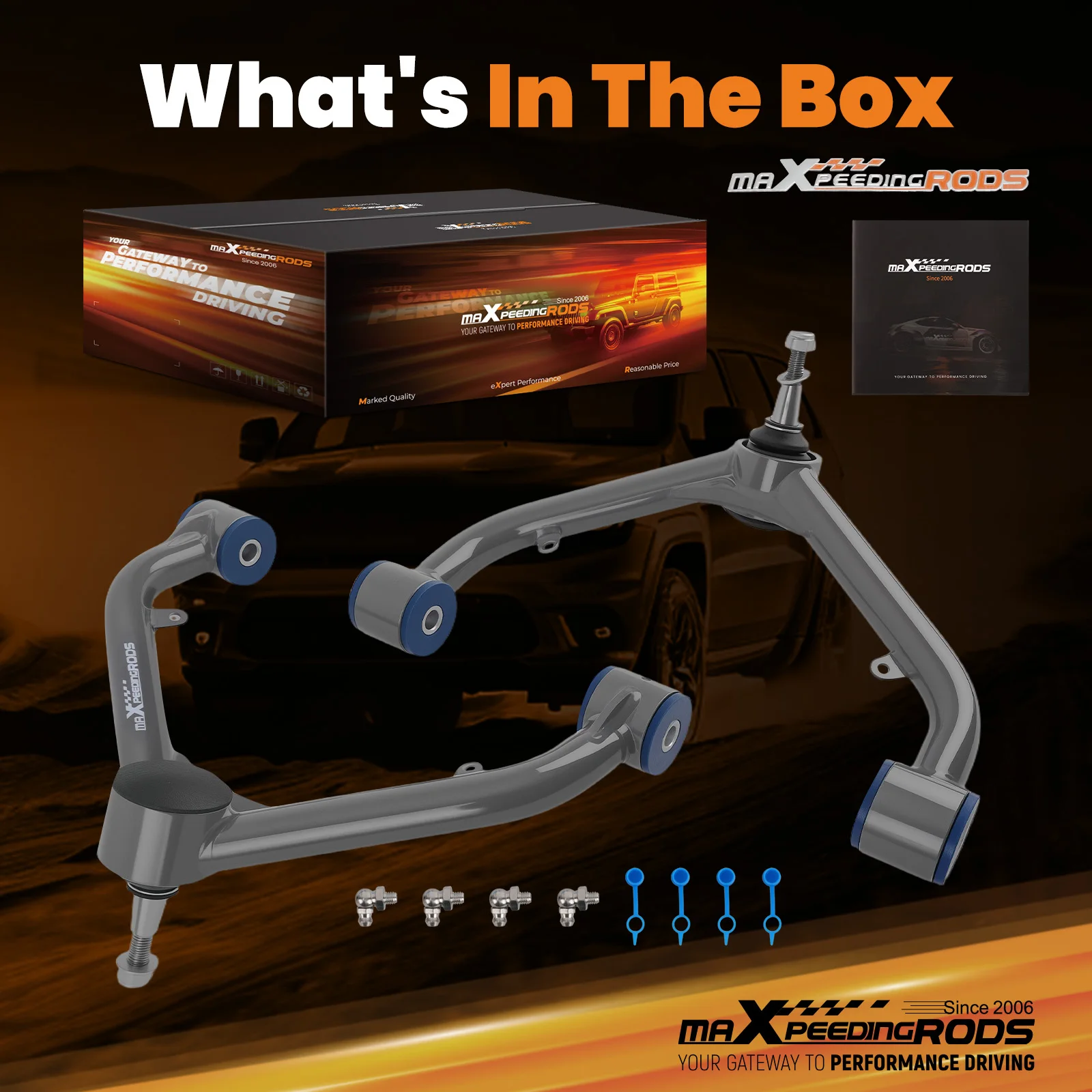 Brand New 2-4" Lift Upper Control Arms Set for GMC Sierra Silverado 2500HD 3500HD 2001-2010