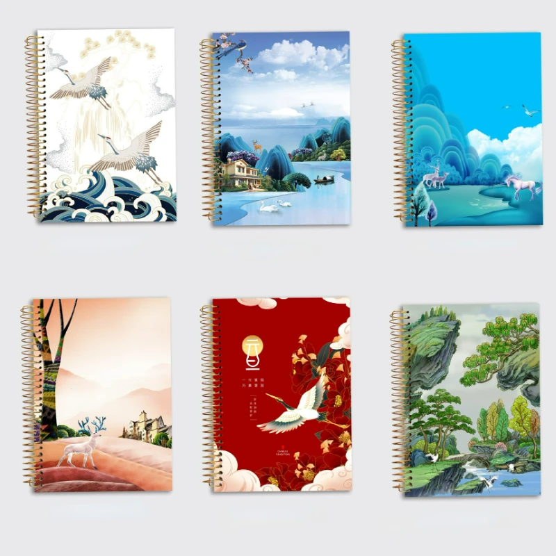 Oil Painting Thickened Coil Journal Notebook B5 Shell Book of World Famous Paintings for Art Students