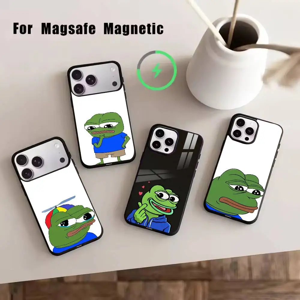 

Funny Sad Frog pepe M-meme Phone Case For iPhone17,16,15,14,13,12,11 Plus,Pro Magnetic For Magsafe Wireless Charging