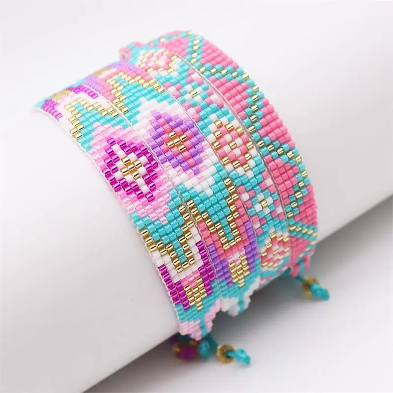 ZHONGVI Boho Geometric Bracelet & Bangle For Women Vintage Geometry Charm Miykui Beads Fashion Jewelry Accessories 2022 New