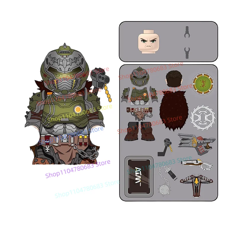 MOC اللبنات شخصية صغيرة معركة فتاة التجمع نموذج تمثال الكرتون أنيمي لعبة الزخرفية هدية عيد تحصيل