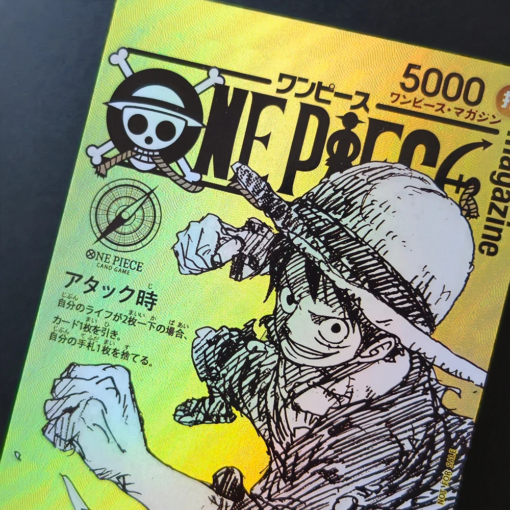 Self Made Proxy One Piece Japanese Magazine SP Yellow Luffy ST29-001 Red Luffy ST21-014 Game Collection Texture Foil Card Toy