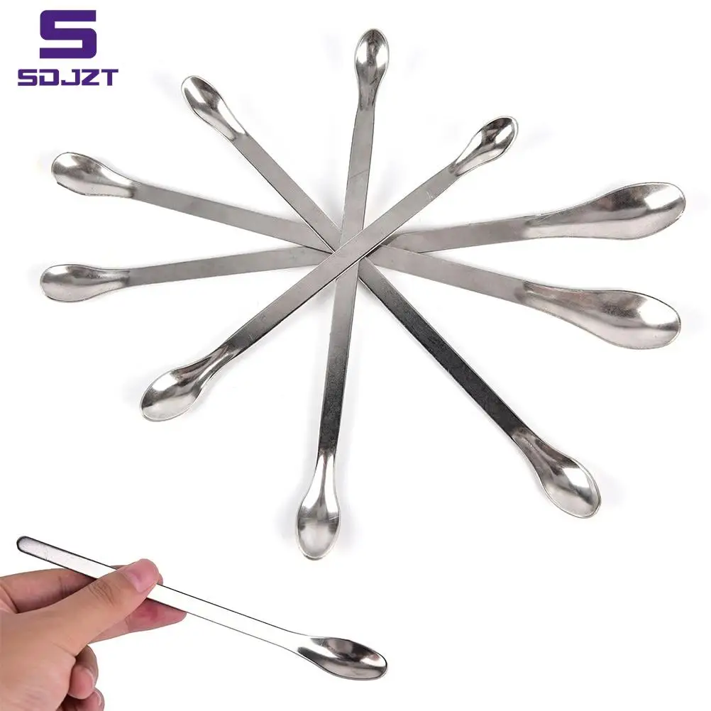 

Lab Stainless Steel Horn Round Medicinal Spoon Ladle Spatula Handy Tools For Chemistry Experiment