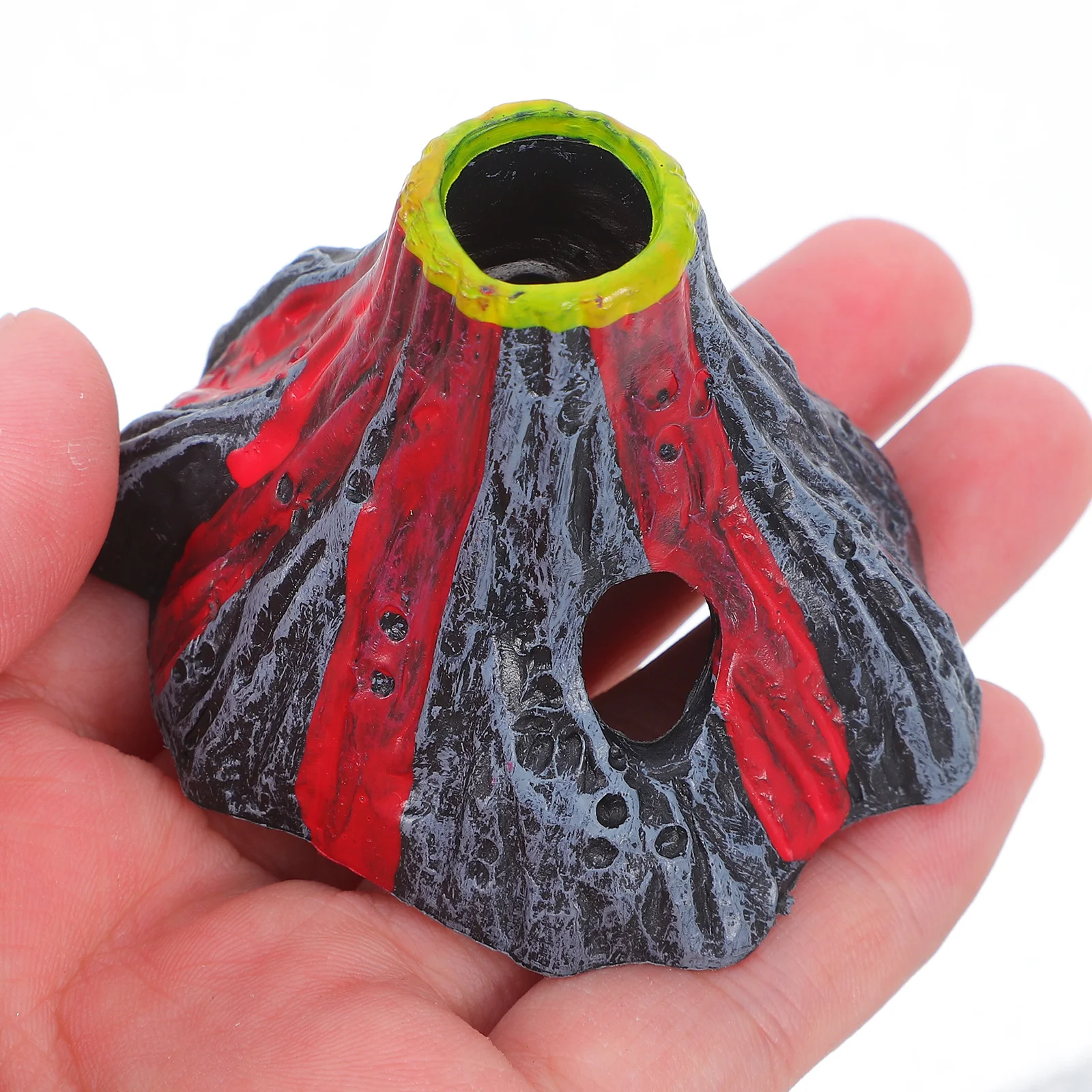 

5Pcs Volcano Aquarium Decoration Resin Fake Volcano Ornament Fish Tank Landscape Hideout Mini Volcanic Bubble Stone Oxygenation