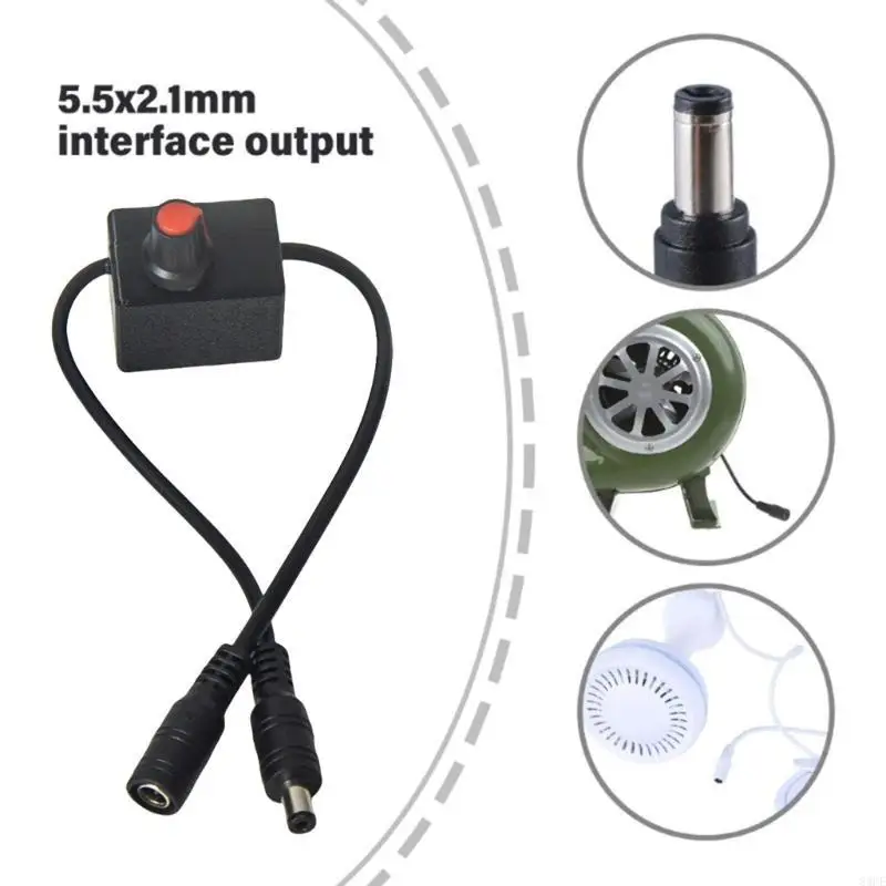 

Шин -скоростное регулятор 5 В 24 В 3А 5,5x2,1 мм для различных двигателей, насосы светодиодное освещение 83ce