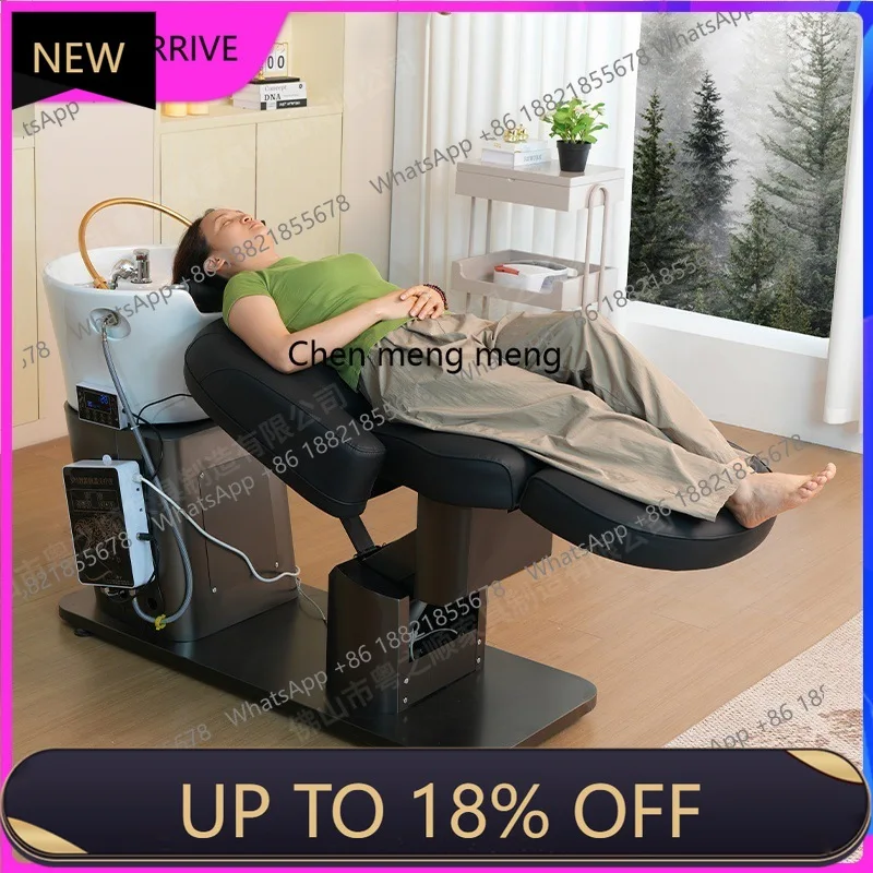 

C88 Semi-reclining shampoo bed Special deepening ceramic basin for barber shop Beauty shop Massage bed