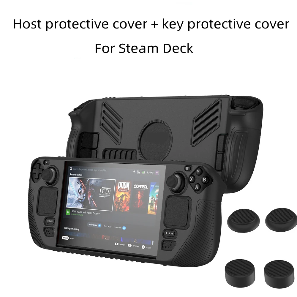 

Suitable For Steam Deck Handheld Game Console Silicone Protective Sleeve Non-Slip Sleeve Dust-Proof Storage Box Anti-Fall