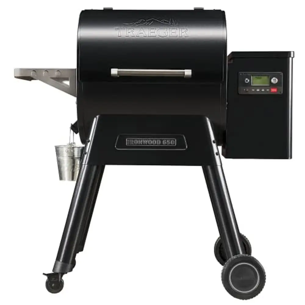 Ironwood 650 Electric Wood Pellet Grill Smoker 650 Sq in Cook Area 500°F Max Temp Meat Probe WiFi Control Market Leader 8