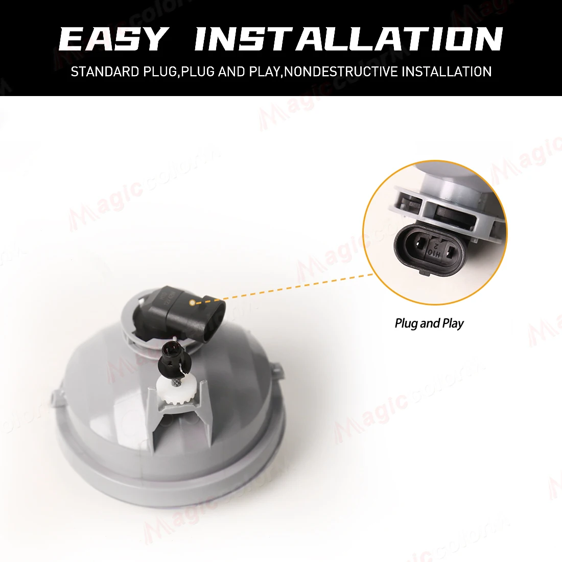 Fog Lights Assembly Replacement for 2005-2011 Toyota Tacoma/ 04-06 Toyota Solara/ 07-13 Toyota Tundra/ 08-16 Toyota Sequoia 12V image 4
