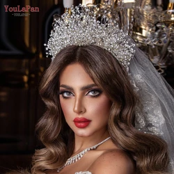 YouLaPan Luxury Wedding Crown Rhinestone Bridal Hair Accessories Bride Tiara Women Headband Jewelry Princess Headdress HP193P