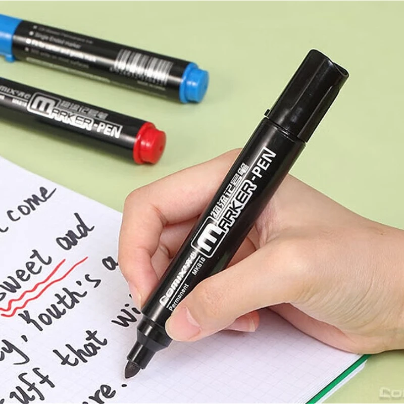 

12pcs Marker Pens 2mm Fine Black Marker Pens Waterproof Marker Pen for Marking and Notation Stationery Art Supplies Office Tools