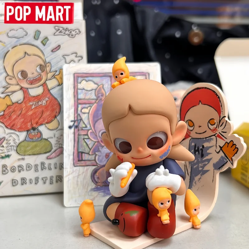 POP MART Genuine Zsiga Borderline Drifter Series Blind Box Doll Cartoon Anime Figure Mystery Box Desktop Toy Girl Christmas Gift