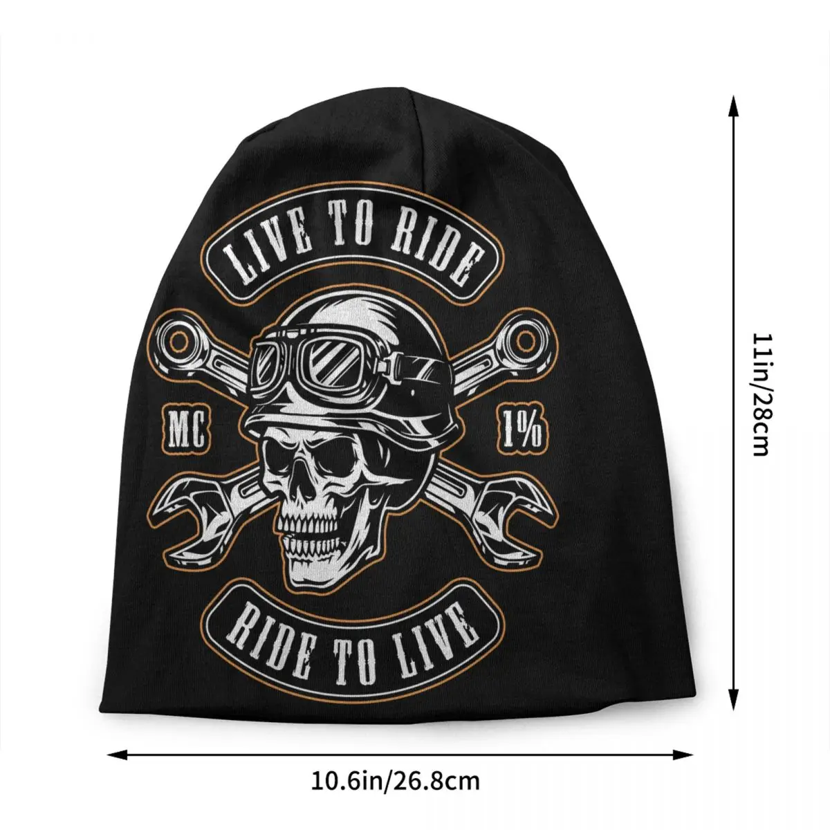 Topi Bonnet layanan perbaikan sepeda motor, topi rajut modis untuk musim gugur musim dingin hangat Rockabilly pengendara sepeda motor Skullies topi