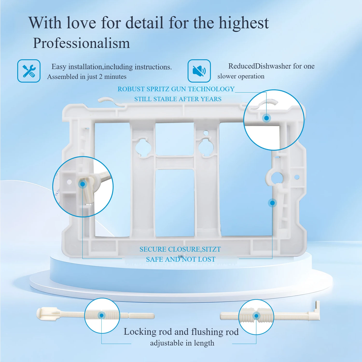 لوحة المحرك المزدوج المتدفقة المتوافقة مع أجزاء المرحاض الفضية المطلية بالكهرباء Geberit تناسب Sigma01 20 30 استبدال موثوق #3