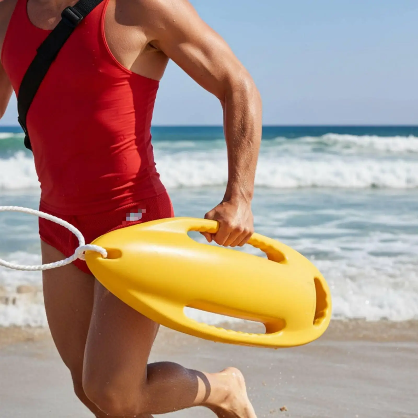 children-swimming-rescue-board-solid-pe-float-with-15m-nylon-rope-for-pool-emergency-training-use