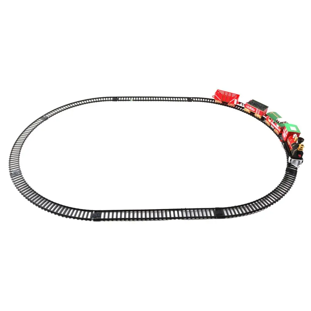 

14 PCS Train Set, Electric Train Toy for with Smokes , Railway Kits with Locomotive Engine, Cars