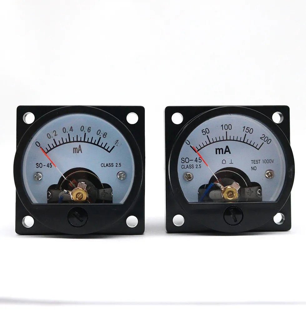 SO-45 AC milliampere meter pointer type instrument 5MA10MA20MA30MA50MA100MA 200MA 300MA 500MA