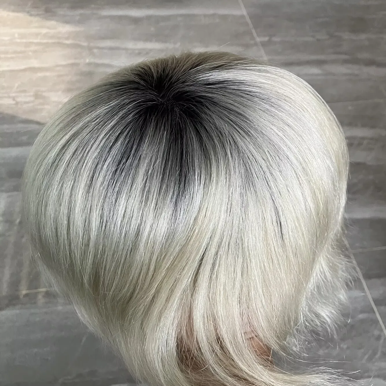 كامل الدانتيل 1B/T60 الرجال الشعر المستعار شعري طبيعي الذكور الشعر المستعار الأبيض جذور سوداء 100% الأصلي خصلات الشعر المستعار الإنسان للرجال استبدال