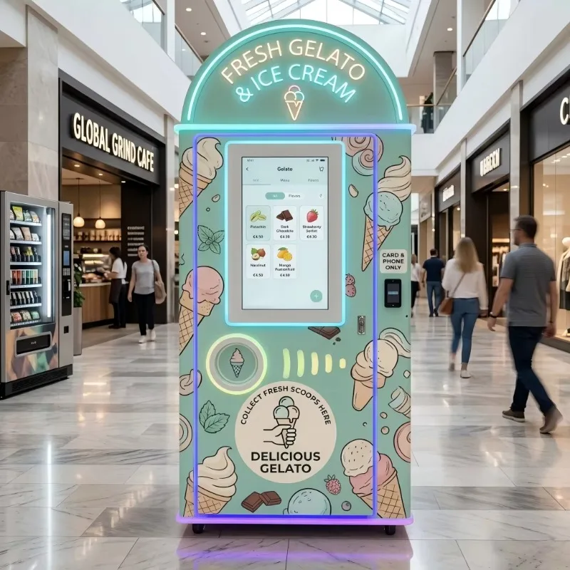 Soft Hard Ice Cream Vending Machine Self‑Service Yogurt Ice Cream Automatic Outdoor Commercial Vending Machine