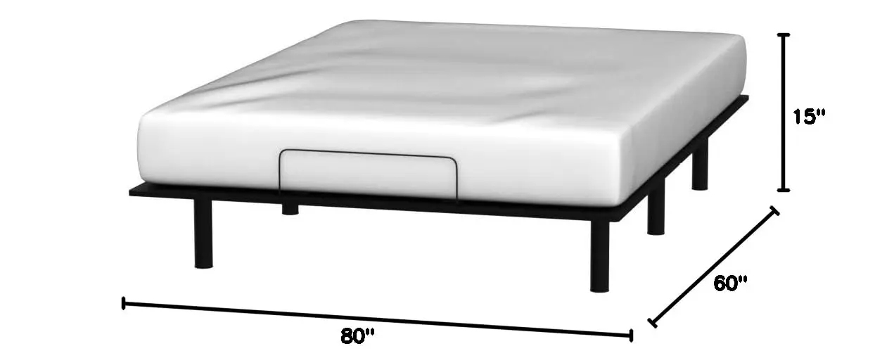 Adjustable Bed Base Frame, Head & Foot Lift, Memory Positions, Zero Gravity, Wireless Remote, Queen, Customized