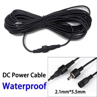 Waterproof DC 12V Extension Power Cable Male To Female Solar Light Connector Wire IP67~IP68 Outdoor 0.5m 1m 2m 3m 5m 10m Cord
