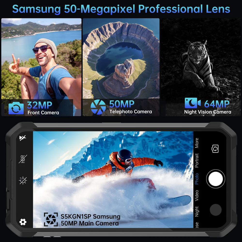 8849 Tank 4 Pro Unihertz 5G Rugged Projector Smartphone Android 6.73 Inch 3k AMOLED Display 36GB+1TB Mobile Phone 11600mAh NFC