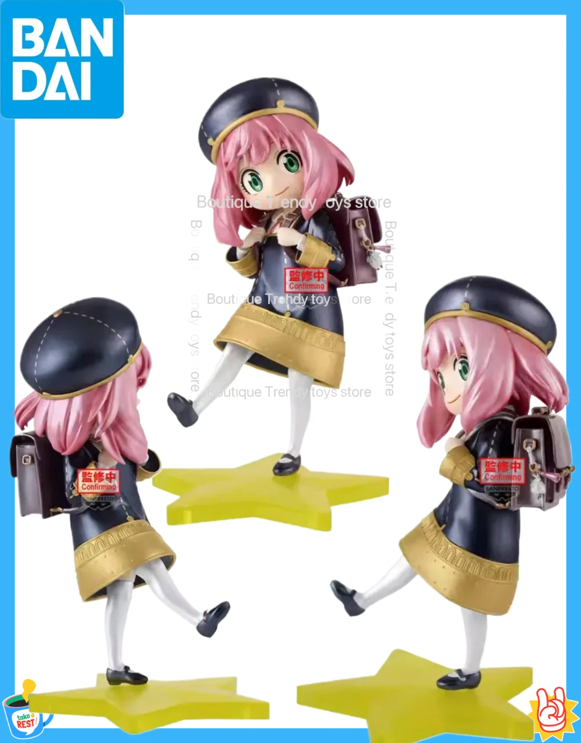 

Bandai Original BANPRESTO Anime SPY×FAMILY ESPRESTO School style Anya Forger PVC Action Figure Model Collectible Toy Gifts