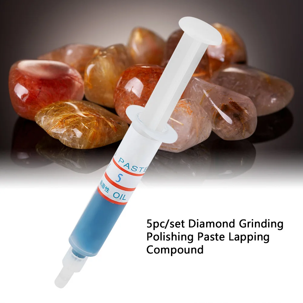 5pcs/Set Diamond Grinding Polishing Paste W0.5-W40 320~10000 Diamond Abrasive Paste Lapping Compound Grit For Polishing