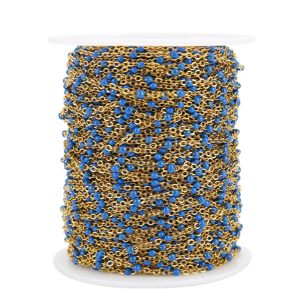 1/2meter New Gold Plated Stainless Steel 1.5mm Width Cable Chain Enamel Satellite Link Chain For Bracelet Necklace Anklet Making