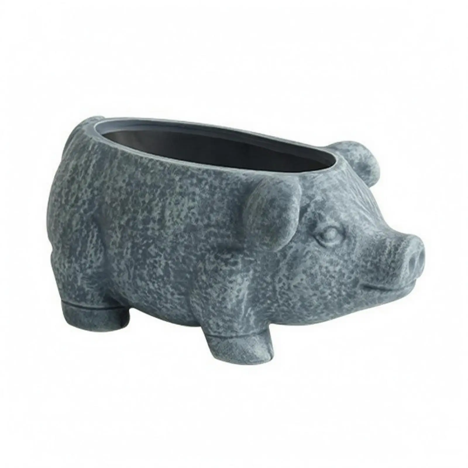 Piggy Succulent Planter Vintage Style Pig-Shaped Planter Mottled Gray
