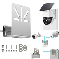 WiTi Gutter Mount Stainless Steel Solar Security Camera Mount for Eufy Security SoloCam S340 for Outdoor IP PTZ DomeCameras