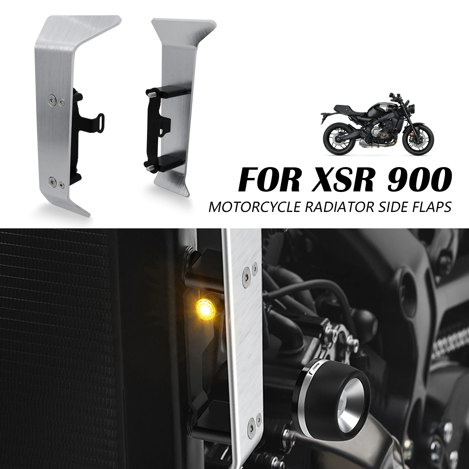 

Motorcycle Engine Radiator Side Panels Cover Water Cooler Fairing For XSR900 2025 xsr 900 2024 2023 2022 Side Protector Guard