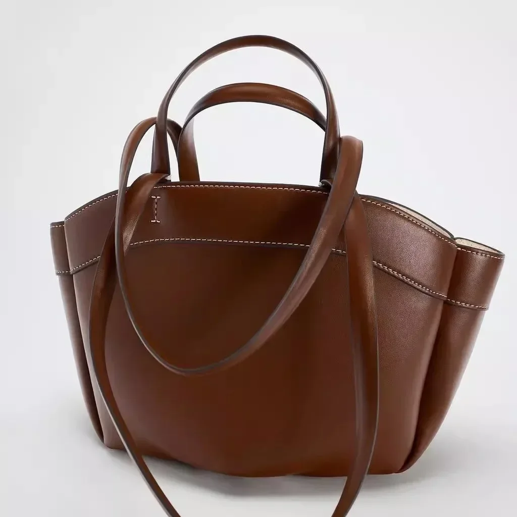 Luxury Tote Designer Bags For Women PU Leather Handbags Large Shoulder Bag High Quality Composited Bag 5 Bucket Women Bags image 3