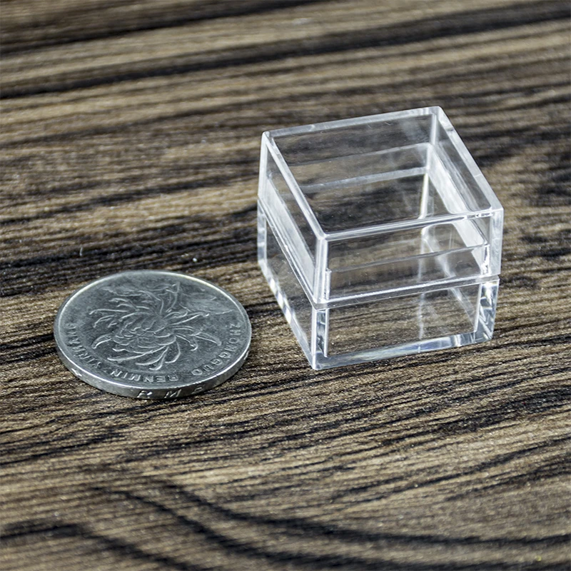 7.5ml Mini Small Square Box Transparent PS Plastic Box Cosmetic Drug Packaging Box For Jewelry Beads Case Display Container