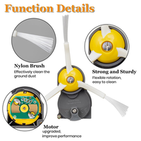Side Brush Motor Module Part Vacuum Cleaner Accessory Kit Replacement Compatible For Irobot Roomba 500 600 700 800 900 I7 E6 E5