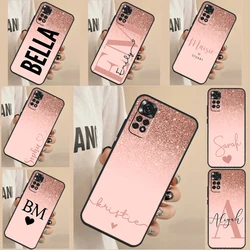 Personalised name initial Cover For Xiaomi Redmi Note 12 11 Pro 8 9 10 Pro 12S 10S 11S 9S Redmi 12 9C 10C 12C Case