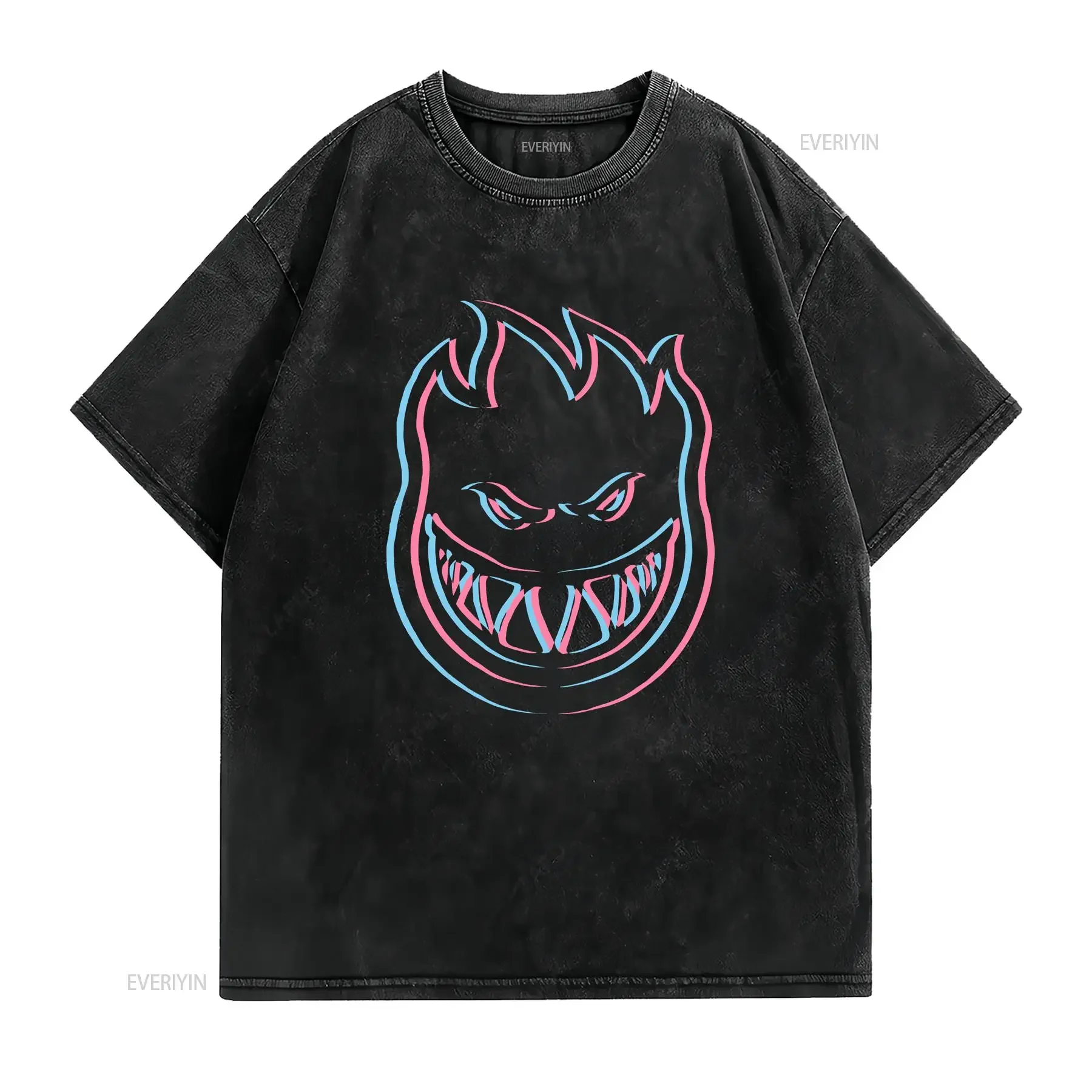 SPITFIRE BIGHEAD FIRE DEVIL SKATE SKATER TEE T SHIRT Mens M Streetwear vintage Washed designer clothes Soft Slightly Versatile