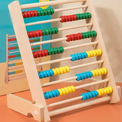 Abacus Math Addition Subtraction With Wood Beads Rack Miniature Counting Frame For Early Educate Smooth Surface Montessori Toy