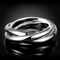 Bagues en argent Sterling 925 pour femmes, belle breloque de mariage, à la mode, bijoux, cadeau d'amoureux mignon 3